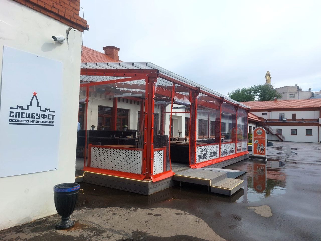 ПВХ шторы для летней террасы кафе в Юрьевце